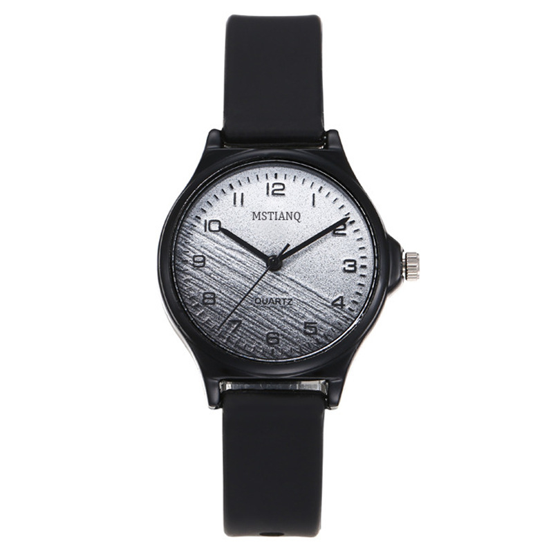 Ceas pentru fete – pentru eleve, stil Mori/Korean simplu, carcasă rotundă din aliaj, curea din silicon, mișcare cuarț