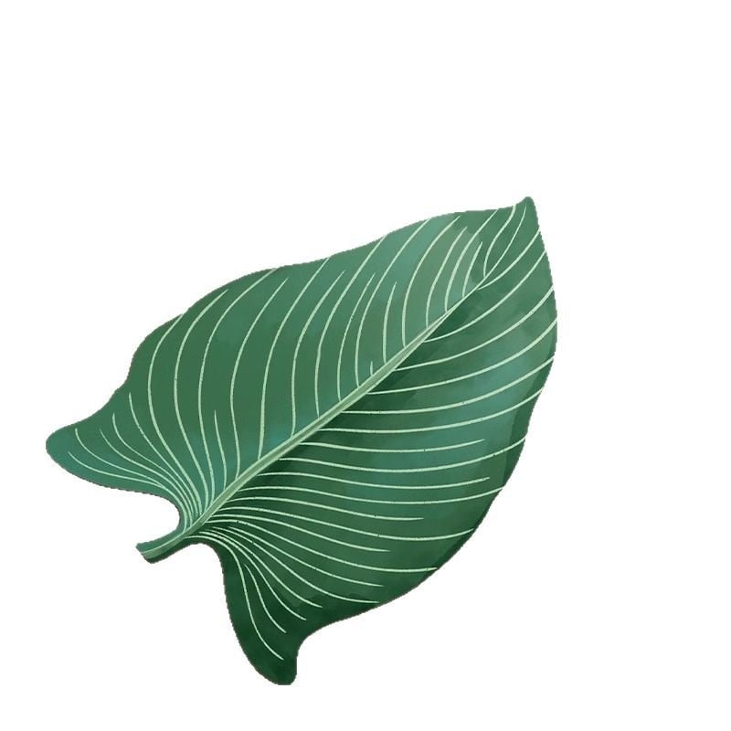 Xisheng Prostirka za prag kupaonice – motiv banana lišća, diatomitna ilovača, otisak/štanciranje, posebnog oblika, periva