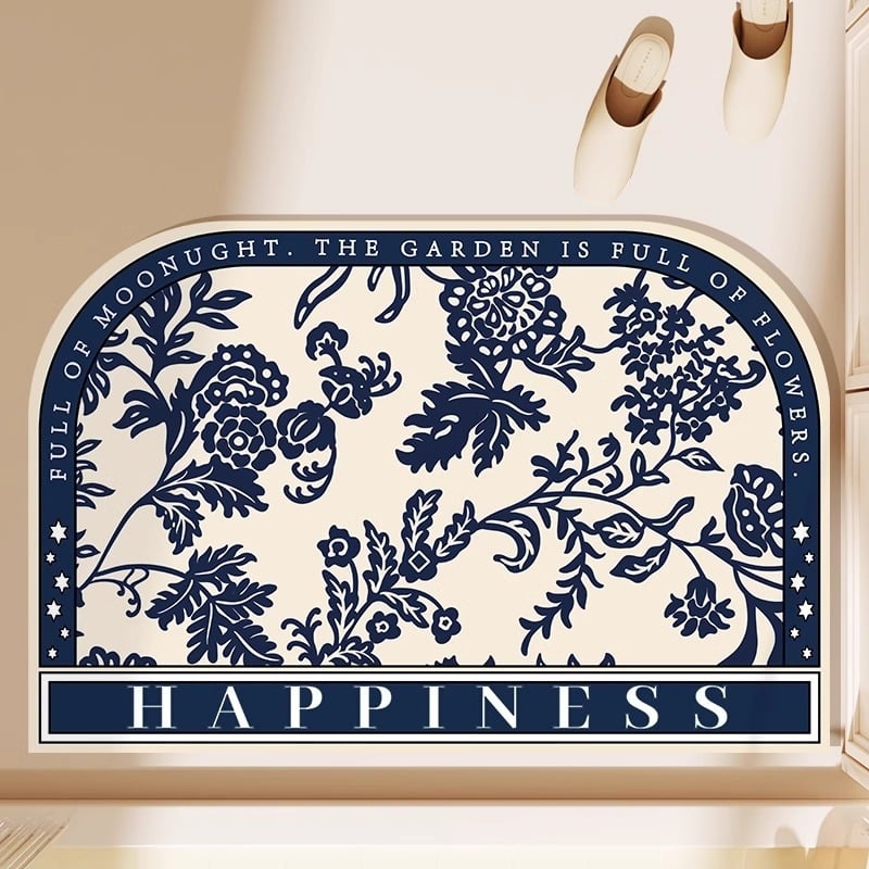 Xisheng Prostirka za prag kupaonice – motiv banana lišća, diatomitna ilovača, otisak/štanciranje, posebnog oblika, periva