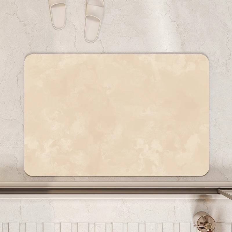 Xisheng Prostirka za prag kupaonice – motiv banana lišća, diatomitna ilovača, otisak/štanciranje, posebnog oblika, periva