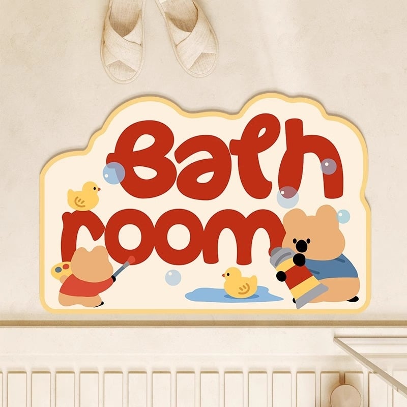 Xisheng Prostirka za prag kupaonice – motiv banana lišća, diatomitna ilovača, otisak/štanciranje, posebnog oblika, periva