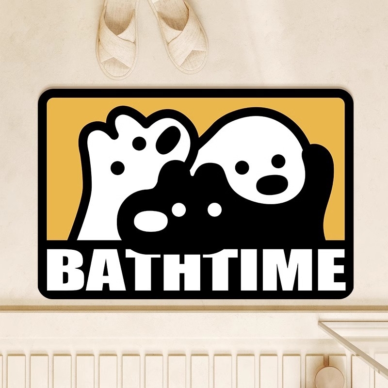 Xisheng Prostirka za prag kupaonice – motiv banana lišća, diatomitna ilovača, otisak/štanciranje, posebnog oblika, periva