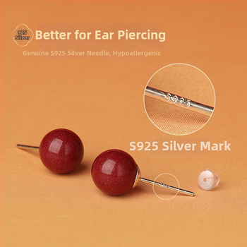 Cinnabar pilieniem auskari – auskari Yu Fu Xiang, ģeometriska etniskā mākslinieciska retro stilā, izlaišana 2025. gada vasarā.