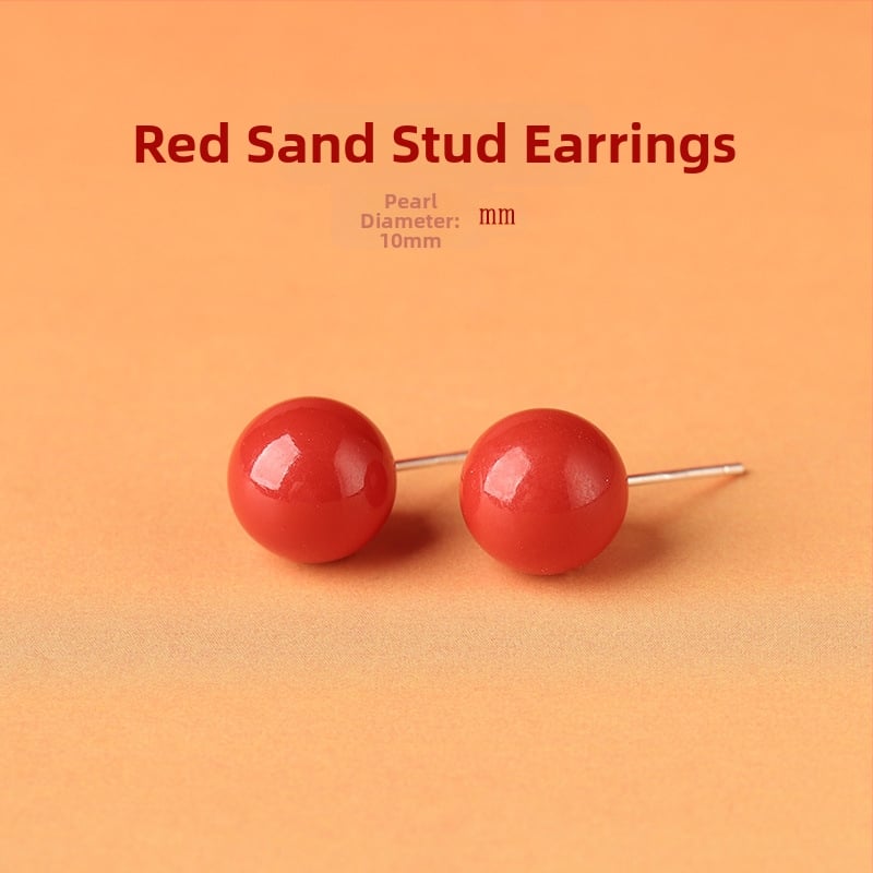 Cinnabar pilieniem auskari – auskari Yu Fu Xiang, ģeometriska etniskā mākslinieciska retro stilā, izlaišana 2025. gada vasarā.