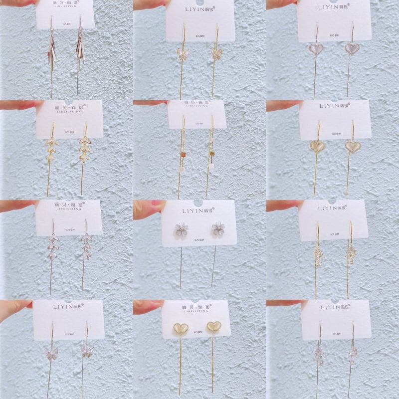 Réz csüngő fülbevalók Li Yin/Li Bei Li Ying márkától nőknek