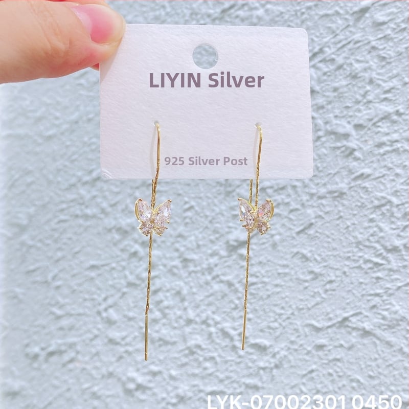 Variniai lašų formos auskarai Li Yin/Li Bei Li Ying moterims