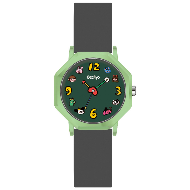 Ceas analog cuarț pentru studente, curea din silicon, rezistență la apă 30m, carcasă din aliaj