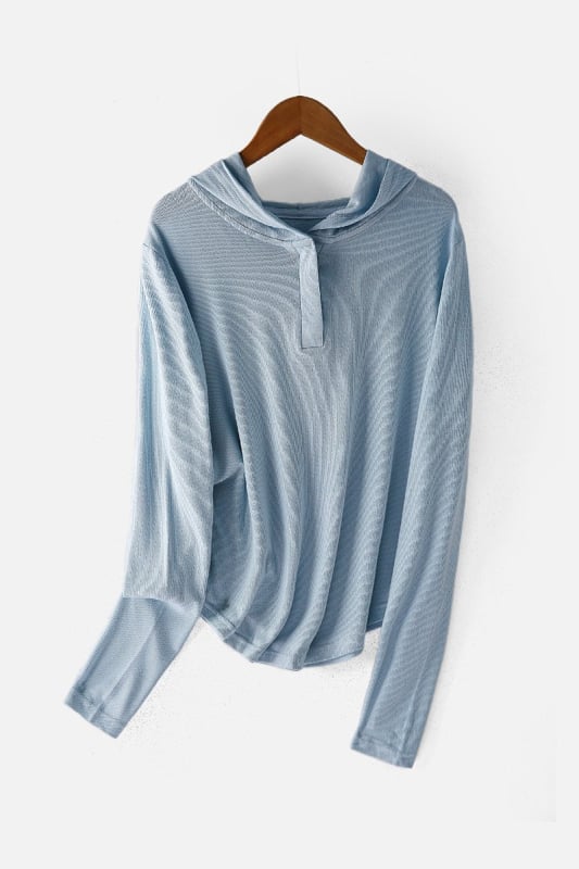 Chenille pleteni džemper (jednobojni model; polo ovratnik; dugi rukav; Ice Silk + polipropilen)