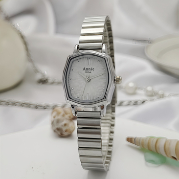 Ceas de damă cu design din bambus și cadran în formă de romb, stil retro elegant, cuarț AN123, afișaj analog, carcasă din aliaj de zinc