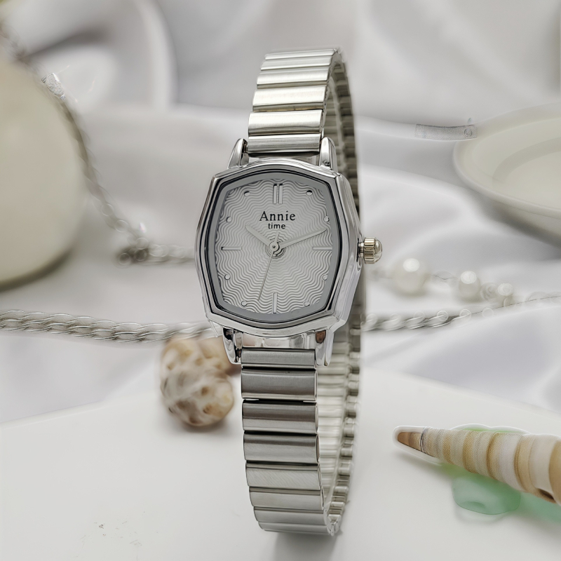 Ceas de damă cu design din bambus și cadran în formă de romb, stil retro elegant, cuarț AN123, afișaj analog, carcasă din aliaj de zinc