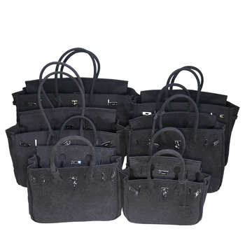 Ženska platnena crossbody tote torba – Platina stil, horizontalni kvadratni oblik, magnetska kopča s poklopcem