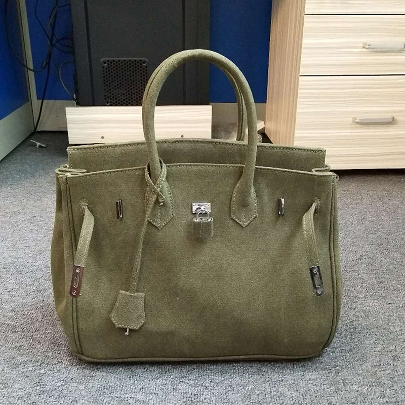 Ženska platnena crossbody tote torba – Platina stil, horizontalni kvadratni oblik, magnetska kopča s poklopcem