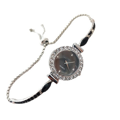 Ceas-brățară cu accente de diamant, ceas feminin la modă, mecanism 68, diametrul cadranului 20 mm, grosime 7 mm, coroană spirală, curea din aliaj