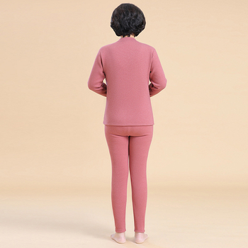 Комплект термобельо за възрастни жени с полувисока яка, подплатено флийсом, Derong полиестер, 80–90% съдържание, дебелина 251–300 g/m2, дълги ръкави и панталони