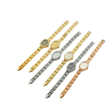 Sousou Ceas de damă cu brățară din oțel, mișcare quartz, cadran oval, carcasă din oțel inoxidabil, coroană spirală