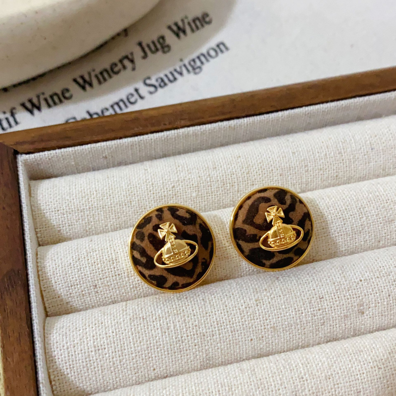 Обици - медни с истинско златно покритие, флокинг обработка, сърцевидно-геометричен дизайн, стил Хонг Конг, марка Yinian