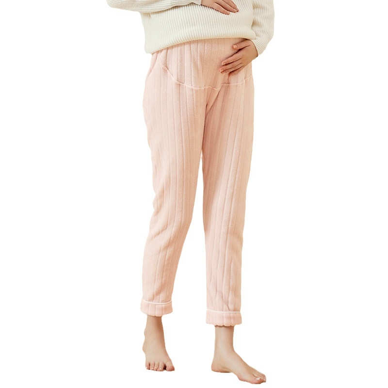 Trudničarske pidžama hlače s flis podstavom i debelim flanelom, opušten kroj, 95% poliestera, zadržavaju toplinu za jesen i zimu