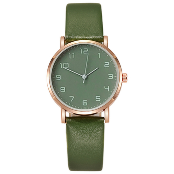 Ceas quartz pentru femei, curea din piele adevărată, carcasă rotundă din metal, rezistență la apă 10 m, Mișcare Seagull Z68