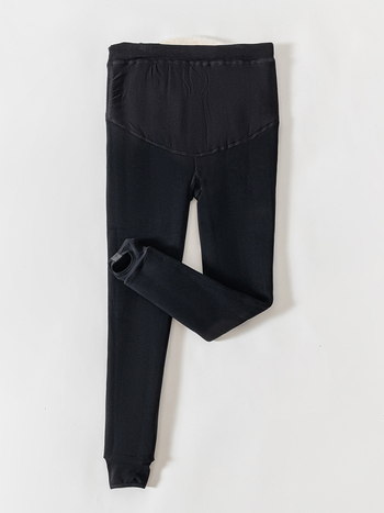 Trudničke hlače s podrškom za abdomen, udoban kroj, debeli pamuk-elastanski materijal za zimu