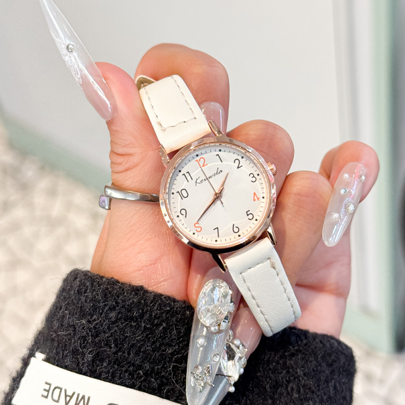 Ženski školski sat s kvarcnim mehanizmom Seagull SL68, brojčanik 28 mm, narukvica od imitacije kože