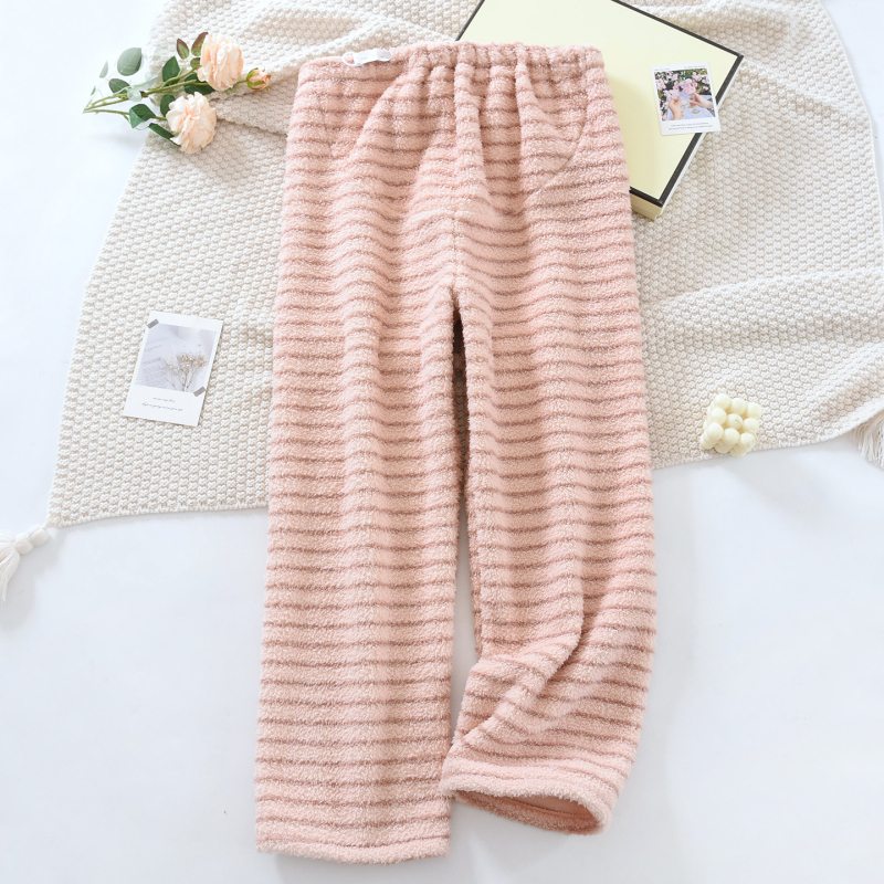 Панталони за бременни за есенно-зимния сезон с подкрепа за корема, плътен фланел, висока талия, пълна дължина, запазват топлината