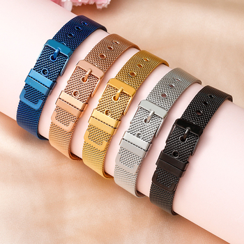 Nerđajući čelik Milanese mrežasti remen za sat s kopčom za pin, unisex, 10–22 mm