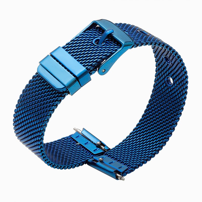 Nerđajući čelik Milanese mrežasti remen za sat s kopčom za pin, unisex, 10–22 mm