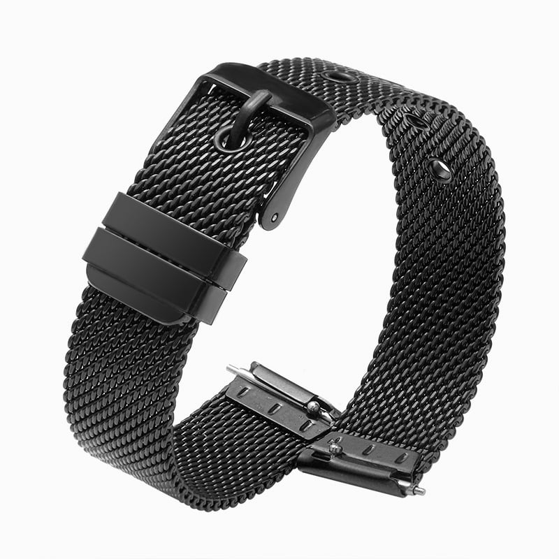 Nerđajući čelik Milanese mrežasti remen za sat s kopčom za pin, unisex, 10–22 mm