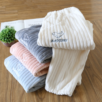 Фланелени панталони за бременни с поддръжка на корема, есенно-зимни, дебел флийс, регулируема талия, домашни панталони за носене