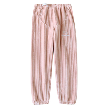 Фланелени панталони за бременни с поддръжка на корема, есенно-зимни, дебел флийс, регулируема талия, домашни панталони за носене