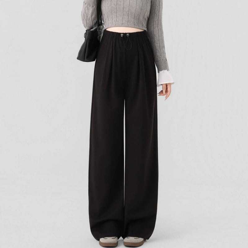 Babulei бременни панталони за есенно-зимния сезон – свободни широки крачоли, дебела поларена подплата, топли през зимата