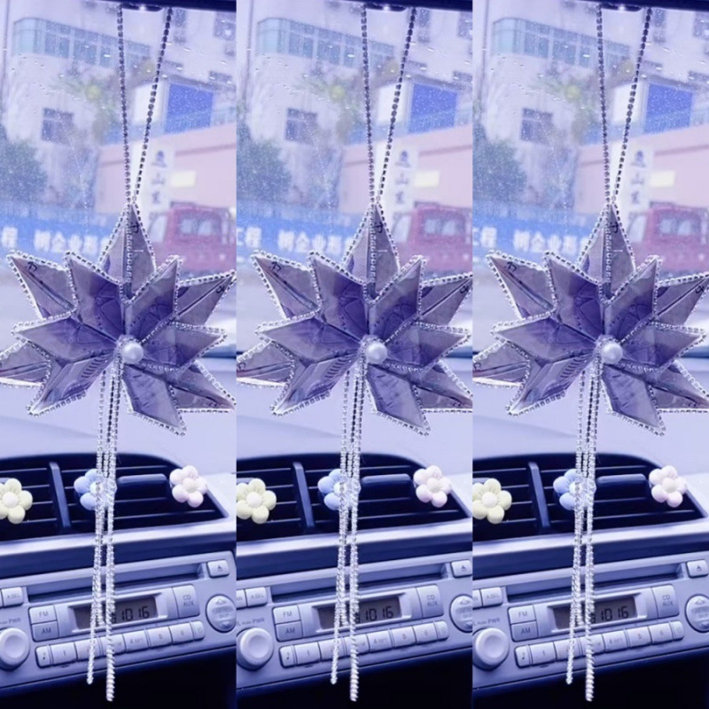 Автомобилна висулка за украса с кленови листа, ароматен аксесоар от сплав в карикатурен стил