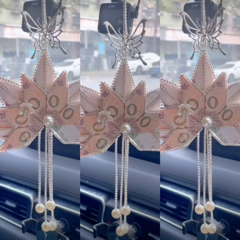 Автомобилна висулка за украса с кленови листа, ароматен аксесоар от сплав в карикатурен стил