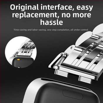 Nerezová oceľová retiazka na Huawei Band 10 – tenký sedem-vláknový reťazový pás; kompatibilný aj s Huawei Band 8 a Band 9 troj-vláknový pevný oceľový pás