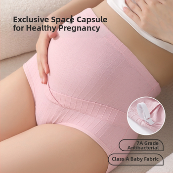 Rasedate naise kõrge vöökoht ja kõhu tugi, hingav puuvillane kangas 90–95%, džakardkude, puuvillane vooder