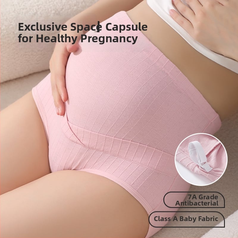 Rasedate naise kõrge vöökoht ja kõhu tugi, hingav puuvillane kangas 90–95%, džakardkude, puuvillane vooder