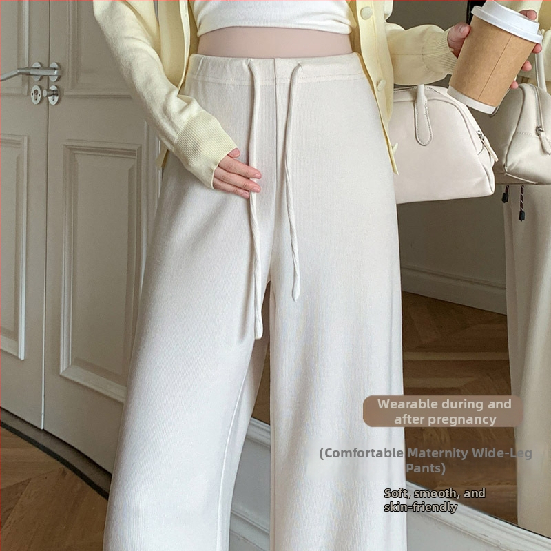 Grūtnieču vaļējās bikses ar 3/4 garumu, Chenille audums, kokvilnas saturs zem 30%, rudens-ziemas