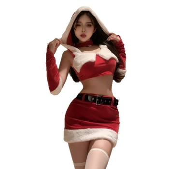 Xia Yang baršunasti božićni cheongsam cosplay kostim za djevojku-zecu