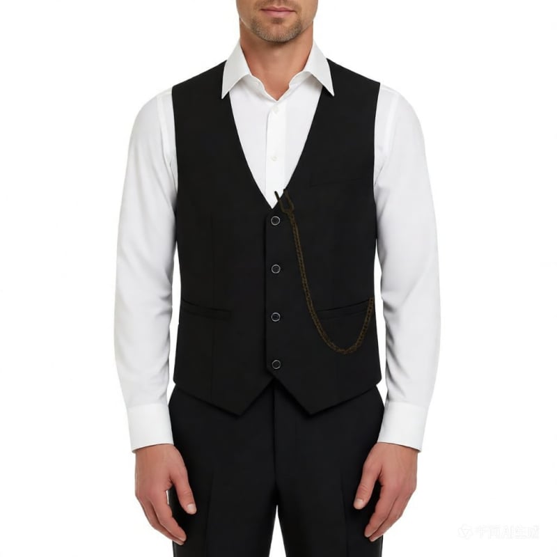 Vīriešu žaketes vestes, Gatsby iedvesots vintage stils, Slim fit, V-izgriezums, vienrindu aizvērums
