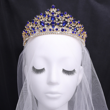 Līgavas kronis no sakausējuma, diamantu apstrāde, balti kristāli, pielāgojama