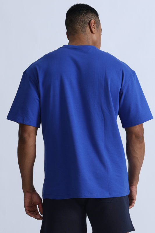 Sportos Oversize póló – kerek nyakú, rövid ujjú, lélegző rugalmas pamut, 220 g