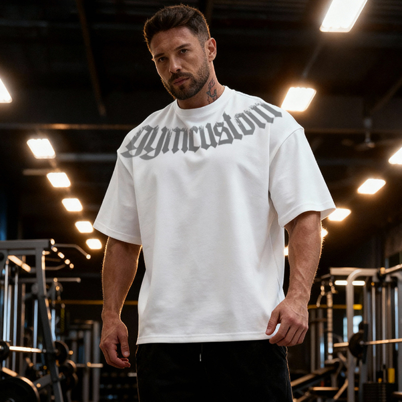 Sportos Oversize póló – kerek nyakú, rövid ujjú, lélegző rugalmas pamut, 220 g