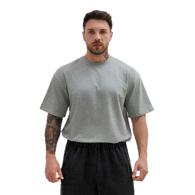 Sportos Oversize póló – kerek nyakú, rövid ujjú, lélegző rugalmas pamut, 220 g