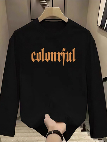 Muška majica, opuštenog kroja, dugi rukavi, okrugli izrez, 96% pamuka, anime otisak