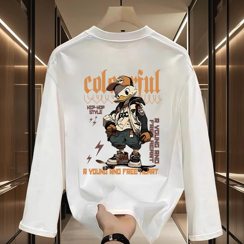 Muška majica, opuštenog kroja, dugi rukavi, okrugli izrez, 96% pamuka, anime otisak