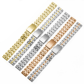 Ženski tanak remen od nehrđajućeg čelika za sat, pet karika, s dvostrukim pritiskanjem, minimalistički stil, lagani luksuz, zimsko izdanje 2023