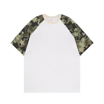 Pamučna majica slobodnog kroja, kratki rukavi, okrugli izrez, šivani paneli