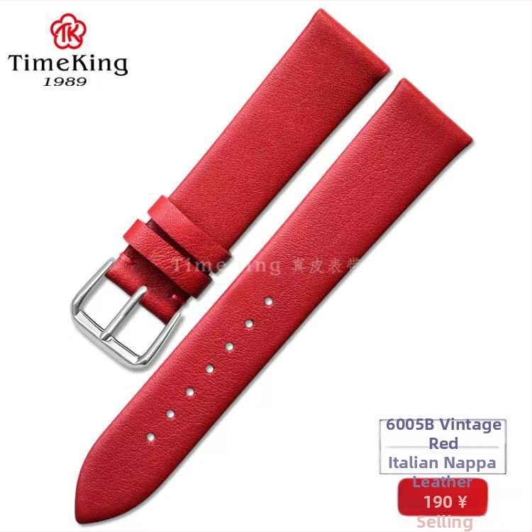 TimeKing TK6005B Napa kožený remienok na hodinky s hodvábnou textúrou, matný povrch, tenký profil