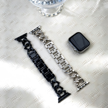 Remen za sat Twist Heart Chain za Apple Watch Ultra – legura metalna narukvica, Burei