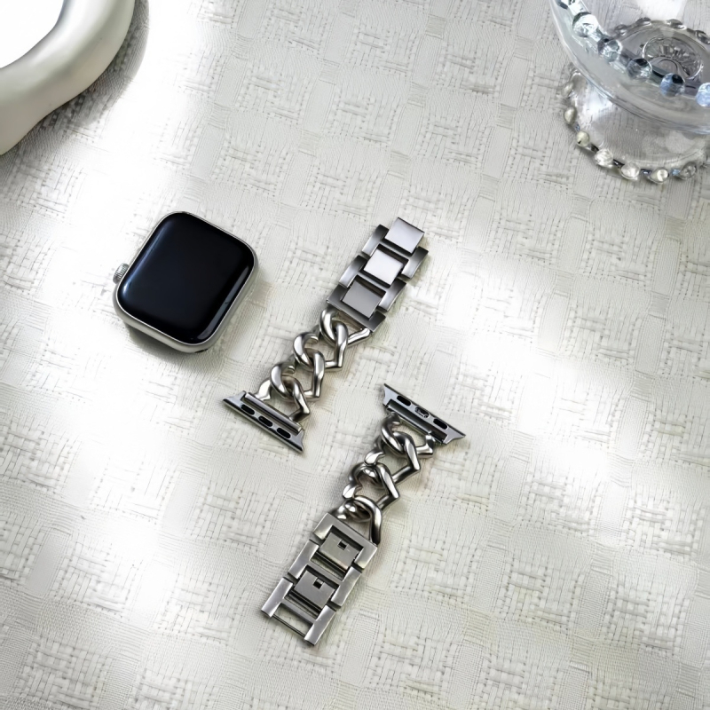 Remen za sat Twist Heart Chain za Apple Watch Ultra – legura metalna narukvica, Burei